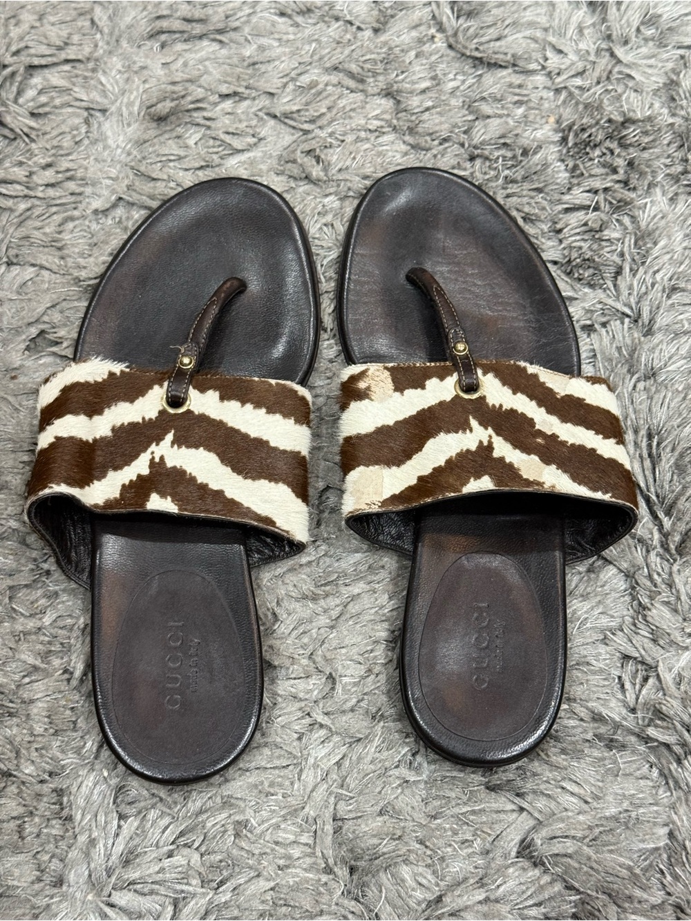 Gucci Pony Hair Sandals